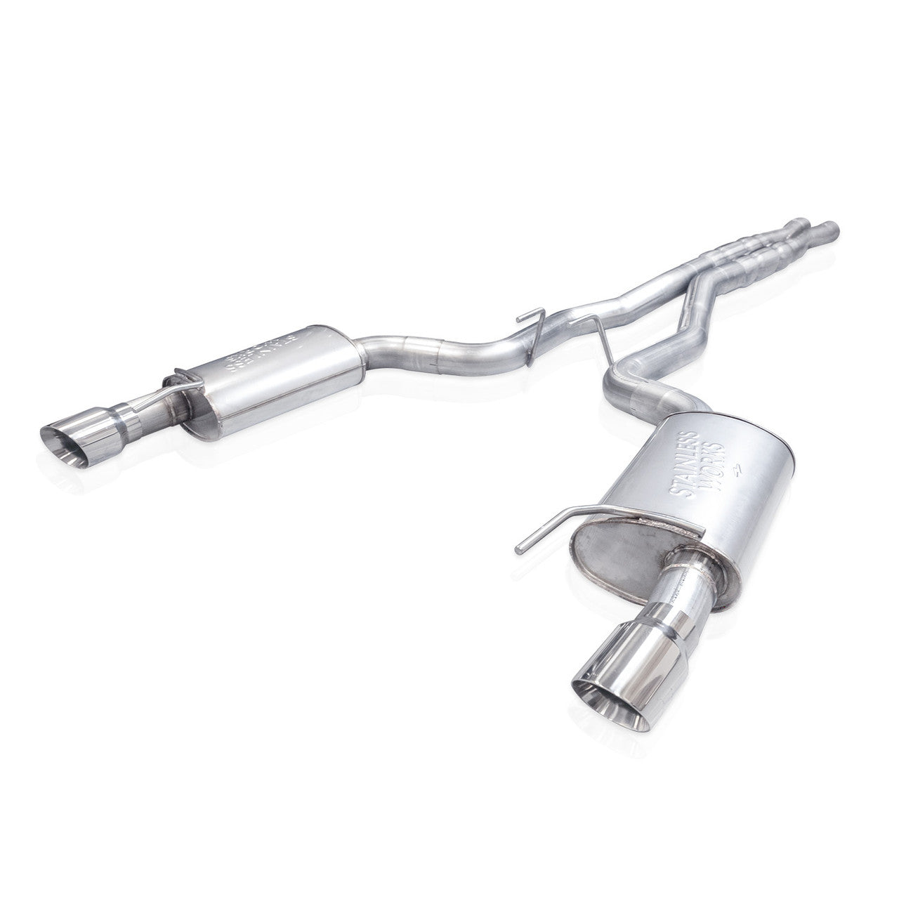 Stainless Works - 2024-26 Mustang GT Catback Dual Tips - M24CBHFCL