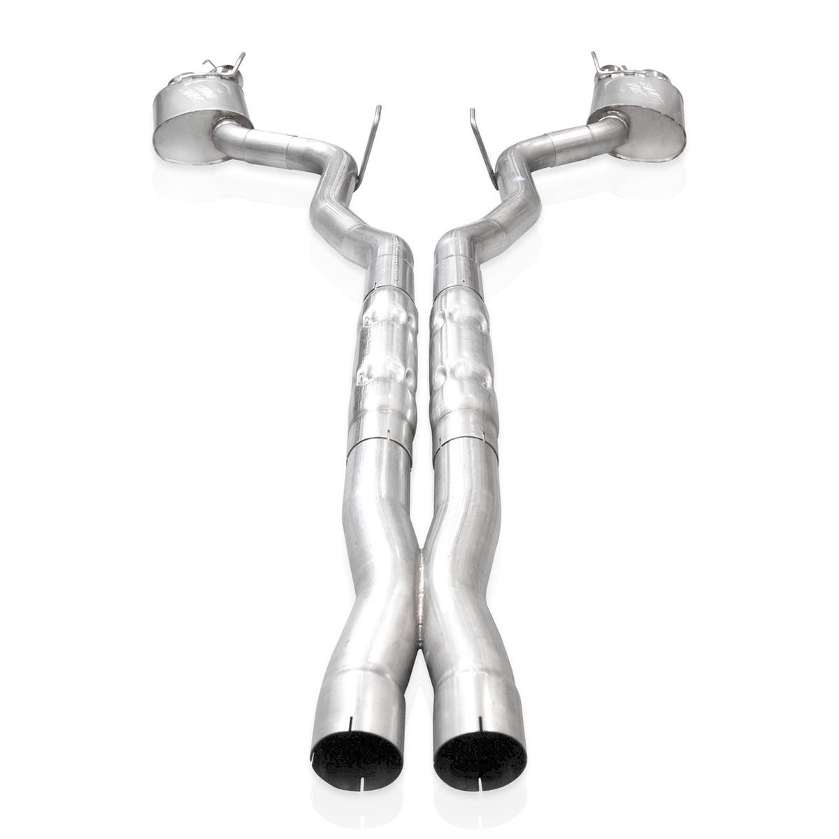 Stainless Works - 2024-26 Mustang GT Catback Quad Tips - M24QUADHFCR