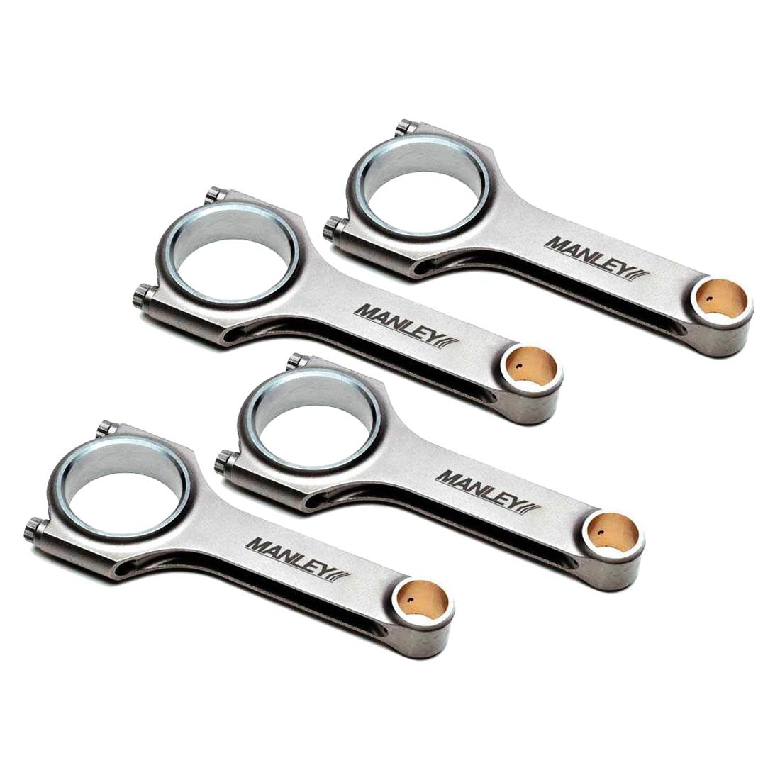 Manley Ford 2.3L EcoBoost H Beam Connecting Rod Set w/ .886 inch Wrist Pins ARP 2000 Rod Bolts - 14081-4
