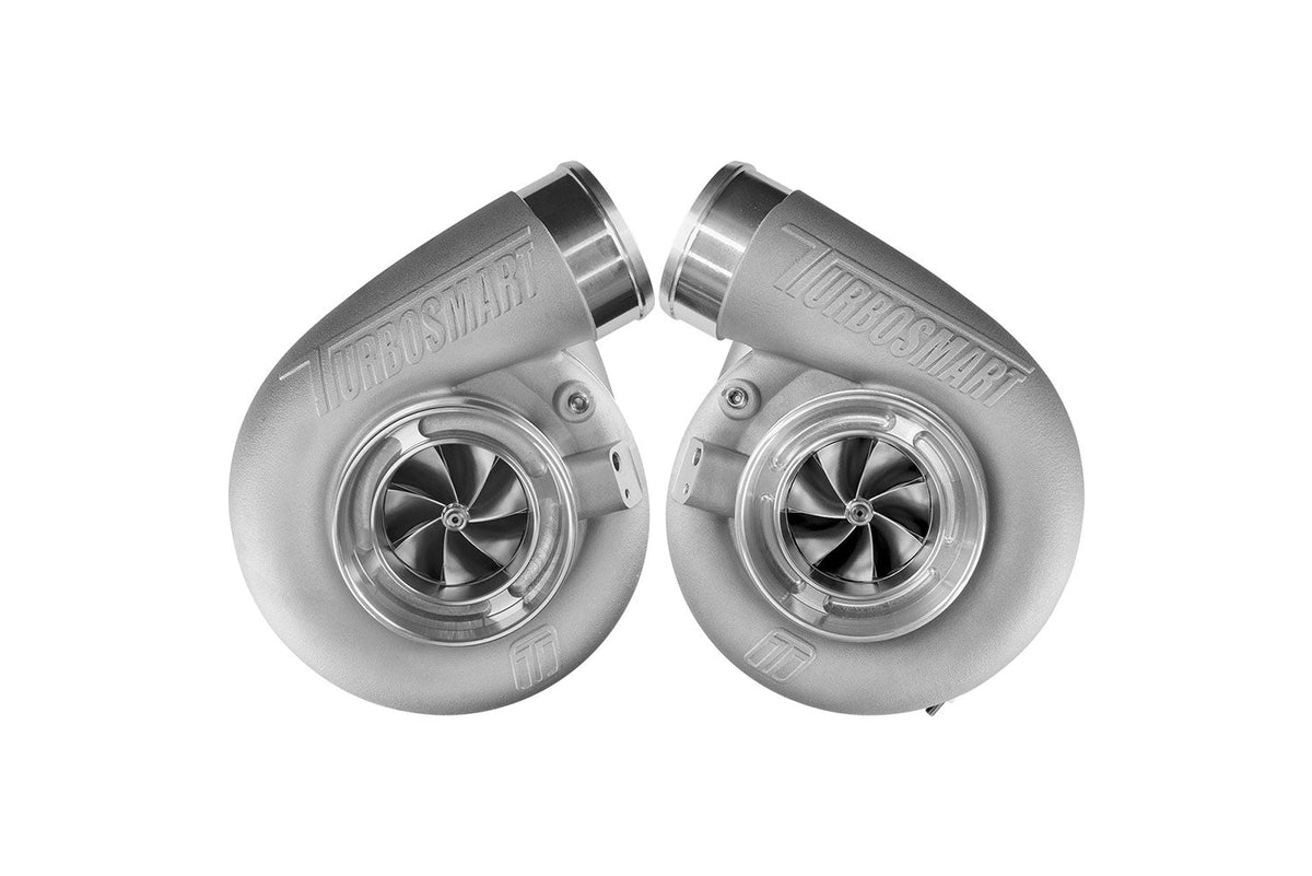 Turbosmart V-Band 0.96AR Oil Cooled TS-1-7675C Mirror Twin Turbo Package - TS-1-7675C-VB096E-MT