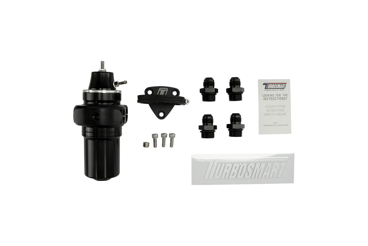 Turbosmart FPRF8 Fuel Pressure Regulator and Filter - Black - TS-0404-1532