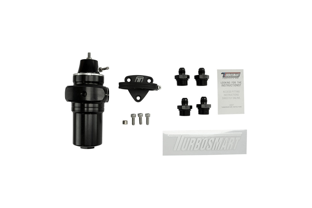 Turbosmart FPRF6 Fuel Pressure Regulator and Filter - Black - TS-0404-1522