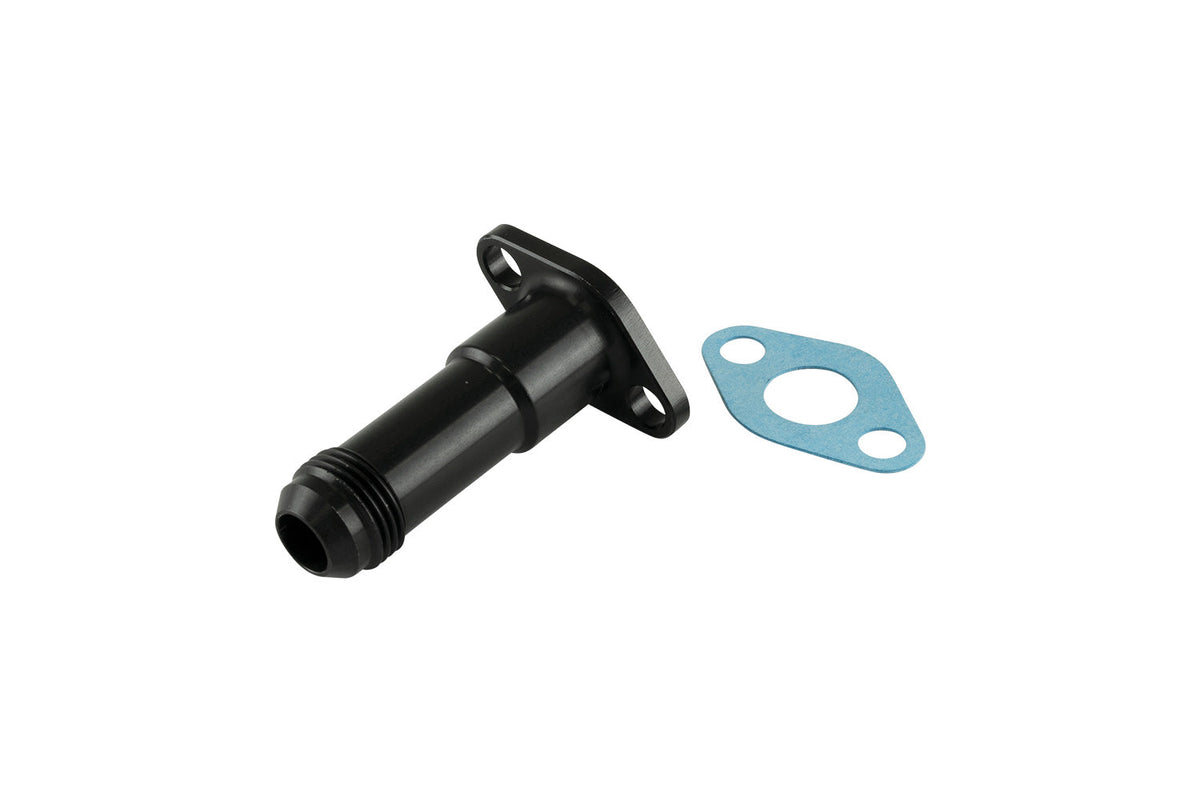 Turbosmart 38.1mm 10AN 75mm Extended Oil Drain - Black - TS-199-3008