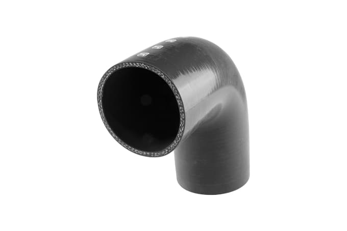 Turbosmart 2.75in-3.00in Silicon Hose 90 Reducer Elbow - Black - TS-HRE9275300-BK