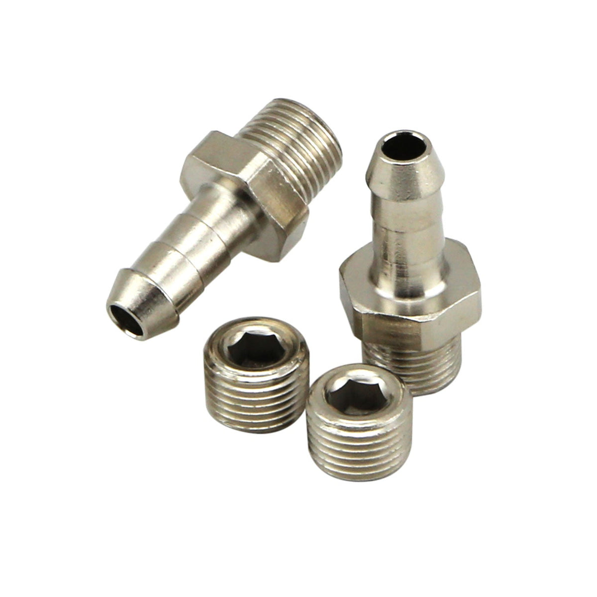Turbosmart 6mm / 1/4in Hose End to 1/8 NPT Male Straight - Clear - TS-NH-0306-CL