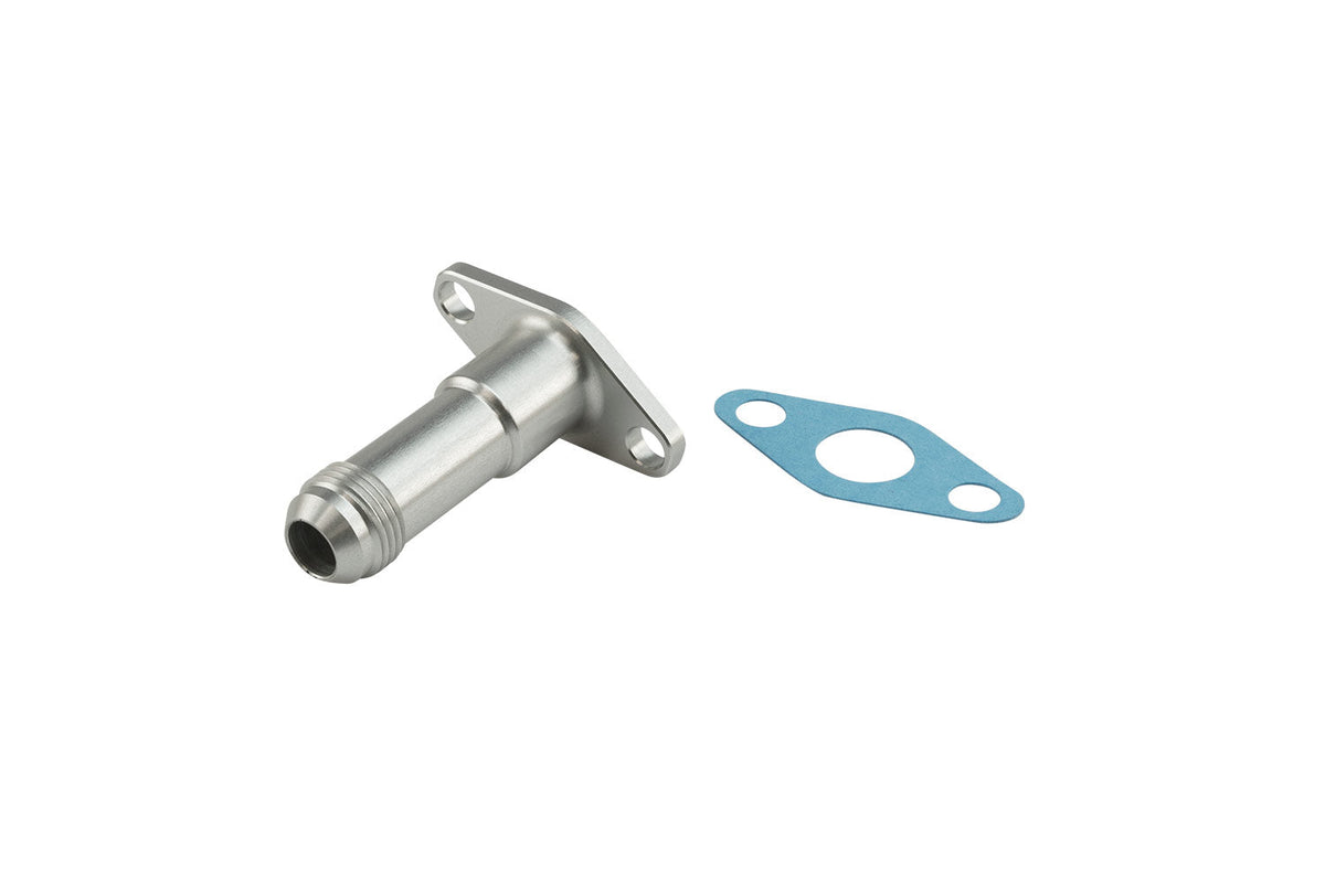 Turbosmart 50.8mm 10AN 75mm Extended Oil Drain - Silver - TS-199-3011