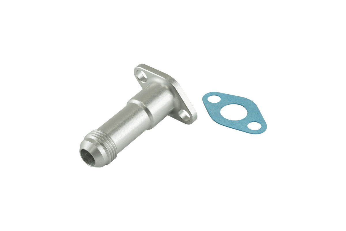 Turbosmart 38.1mm 10AN 75mm Extended Oil Drain - Silver - TS-199-3007