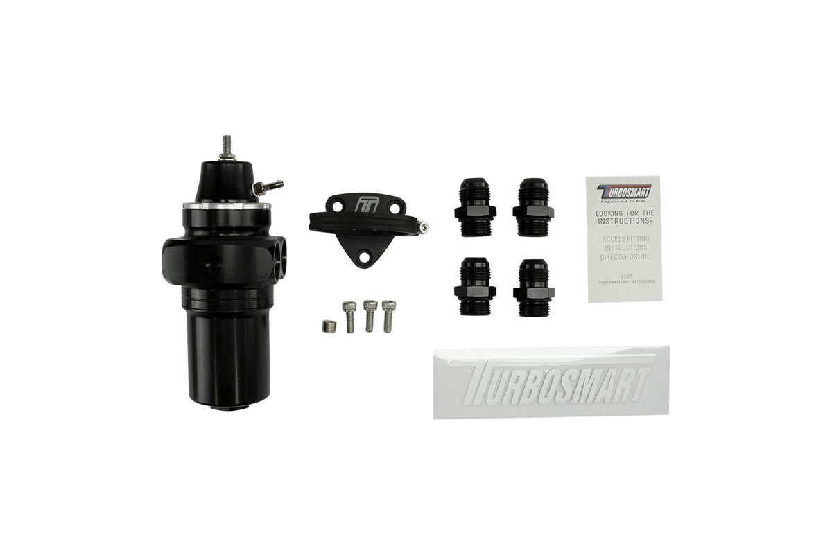 Turbosmart -10AN FPRF10 Canister Style Fuel Filter w/Regulator - Black - TS-0404-1542