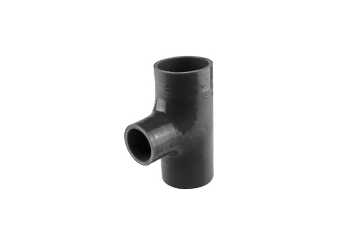 Turbosmart 2.25in ID 1.5in Spout Hose Tee - Black - TS-HT225150-BK