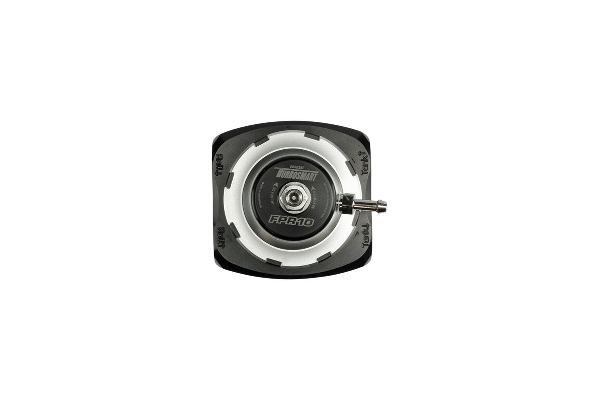 Turbosmart -10AN FPRF10 Canister Style Fuel Filter w/Regulator - Black - TS-0404-1542