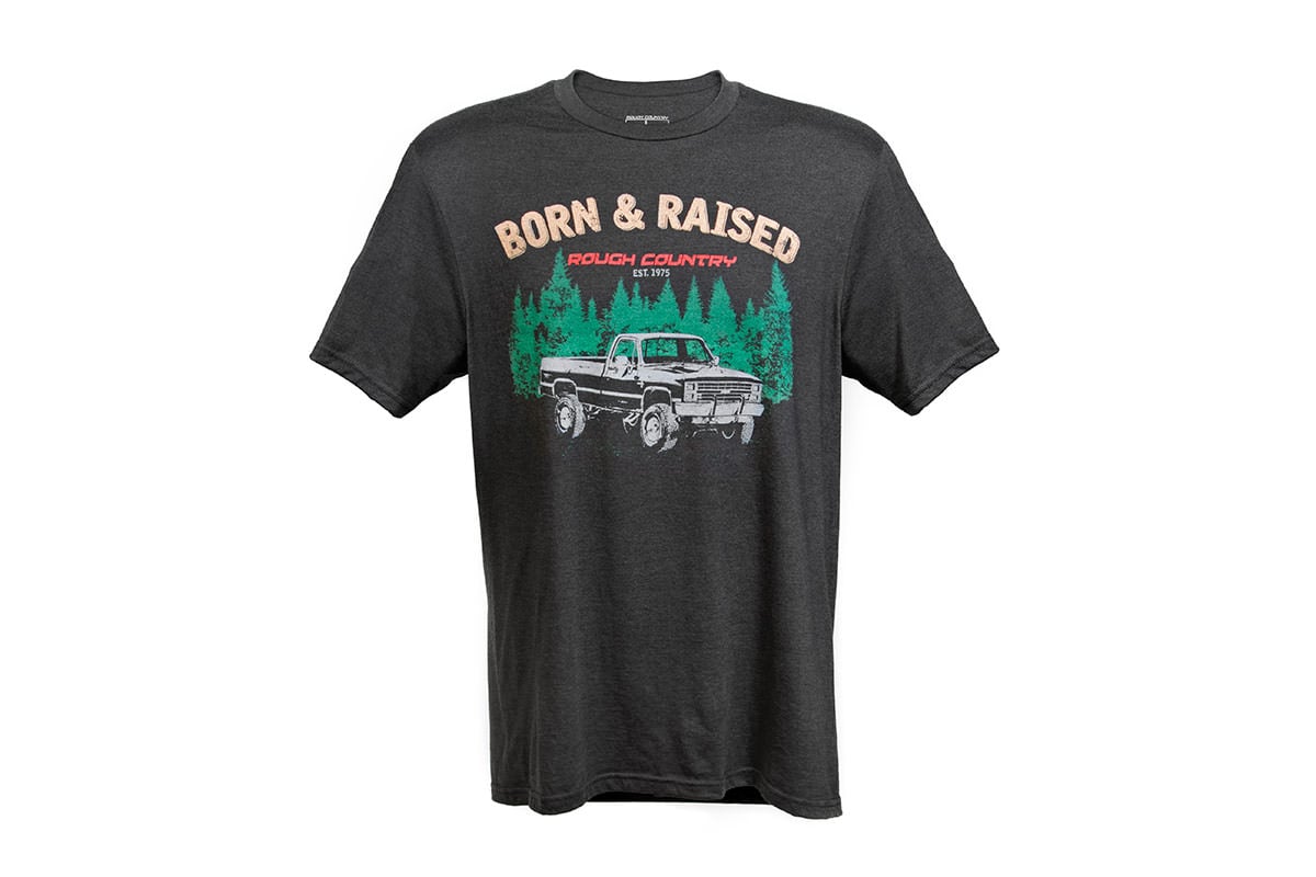 Rough Country T-Shirt | Born &amp; Raised | Black | XL