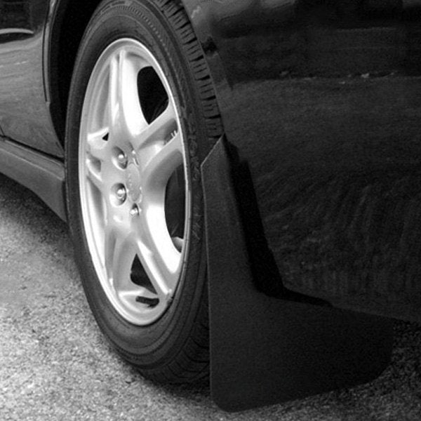 Rally Armor 02-07 Subaru WRX/STI/RS/2.5i (wagons req mod) Basic Black Mud Flap w/ Black Logo - MF1-BAS-BLK