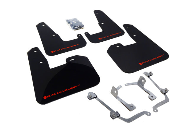 Rally Armor 08-11 Subaru STI (Hatch Only) / 11-14 WRX (Hatch Only) Black UR Mud Flap w/ Red Logo - MF15-UR-BLK/RD for 2008-20