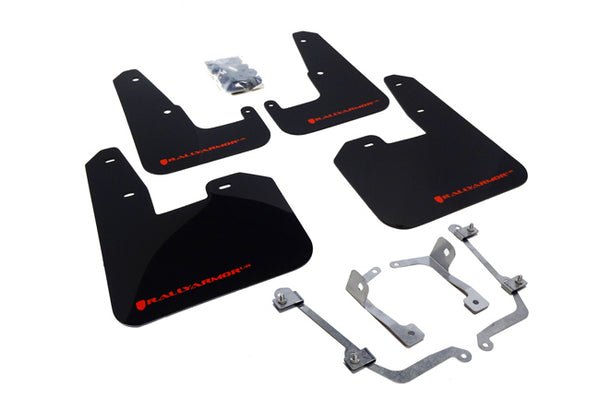 Rally Armor 08-11 Subaru STI (Hatch Only) / 11-14 WRX (Hatch Only) Black UR Mud Flap w/ Red Logo - MF15-UR-BLK/RD for 2008-20