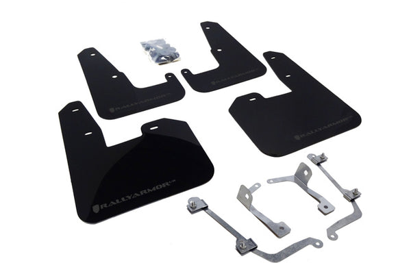 Rally Armor 08-11 Subaru STI (Hatch Only) / 11-14 WRX (Hatch Only) Black UR Mud Flap w/ Grey Logo - MF15-UR-BLK/GRY for 2008-