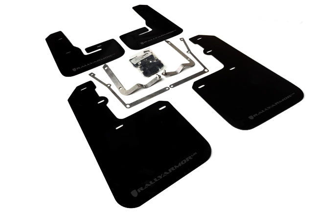 Rally Armor 15-18 VW Jetta Black UR Mud Flap w/ Grey Logo - MF42-UR-BLK/GRY for 2015-2019 Volkswagen Jetta - front view