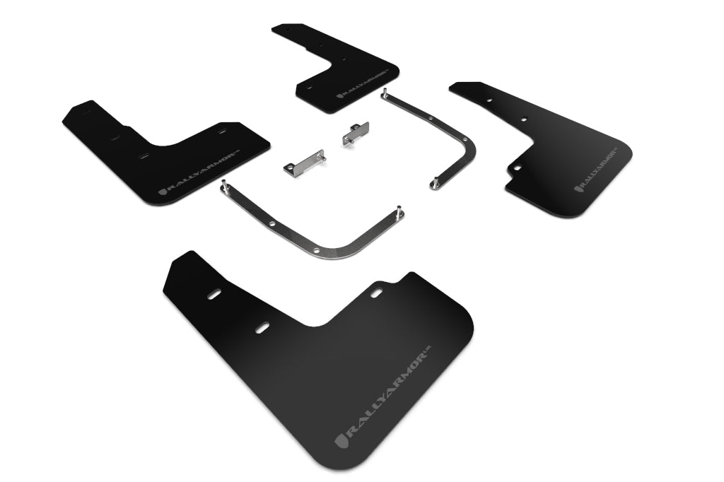 Rally Armor 19-21 Hyundai Veloster Turbo R-Spec Black UR Mud Flap w/ Dark Grey Logo - MF58-UR-BLK/DGRY for 2019-2021 Hyundai 