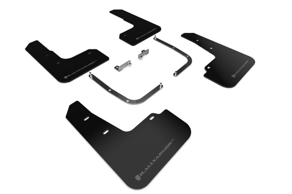 Rally Armor 19-21 Hyundai Veloster Turbo R-Spec Black UR Mud Flap w/ Dark Grey Logo - MF58-UR-BLK/DGRY for 2019-2021 Hyundai 