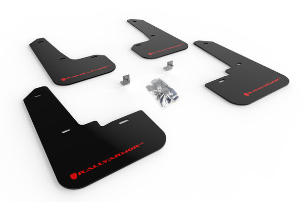 Rally Armor 20-22 Subaru Legacy Black UR Mud Flap w/ Red Logo - MF64-UR-BLK/RD for 2020-2025 Subaru Legacy - front view