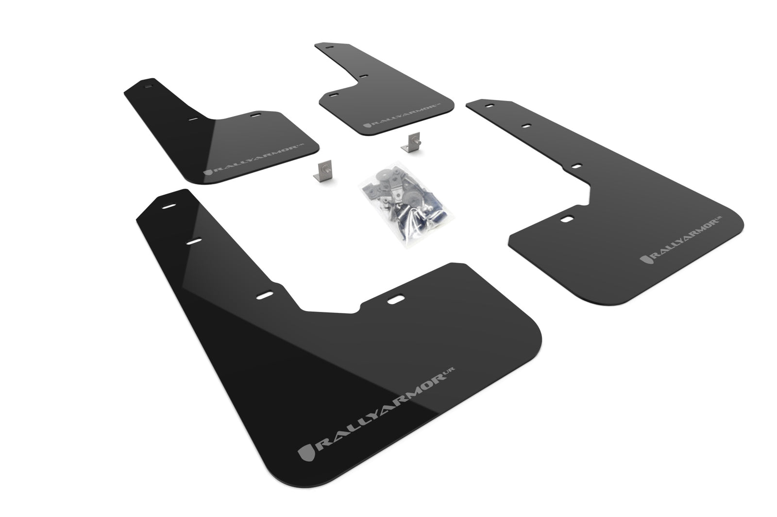 Rally Armor 2022 Subaru Outback Wilderness Black Mud Flap Grey Logo - MF76-UR-BLK/GRY for 2022-2025 Subaru Outback - front vi