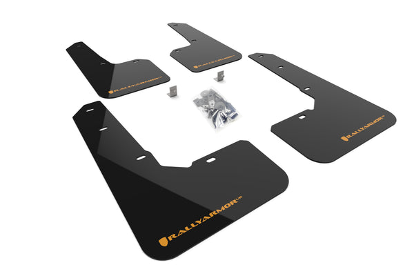 Rally Armor 2022 Subaru Outback Wilderness Black Mud Flap Wild Orange Logo - MF76-UR-BLK/WOR for 2022-2025 Subaru Outback - f