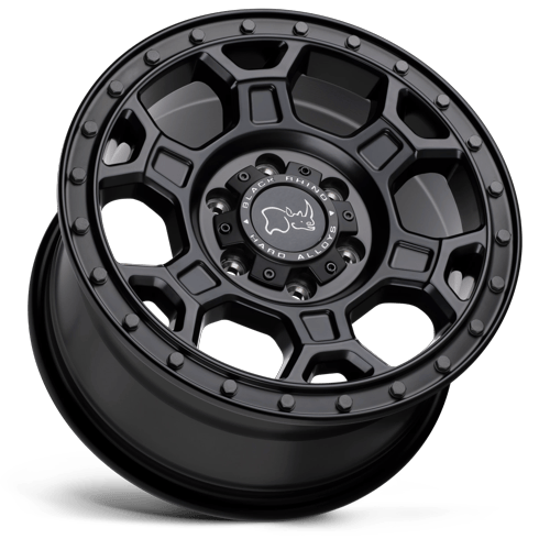 Black Rhino Hard Alloys Midhill 18X8 6X130 +48MM Matte Black W/ Gunmetal Bolts