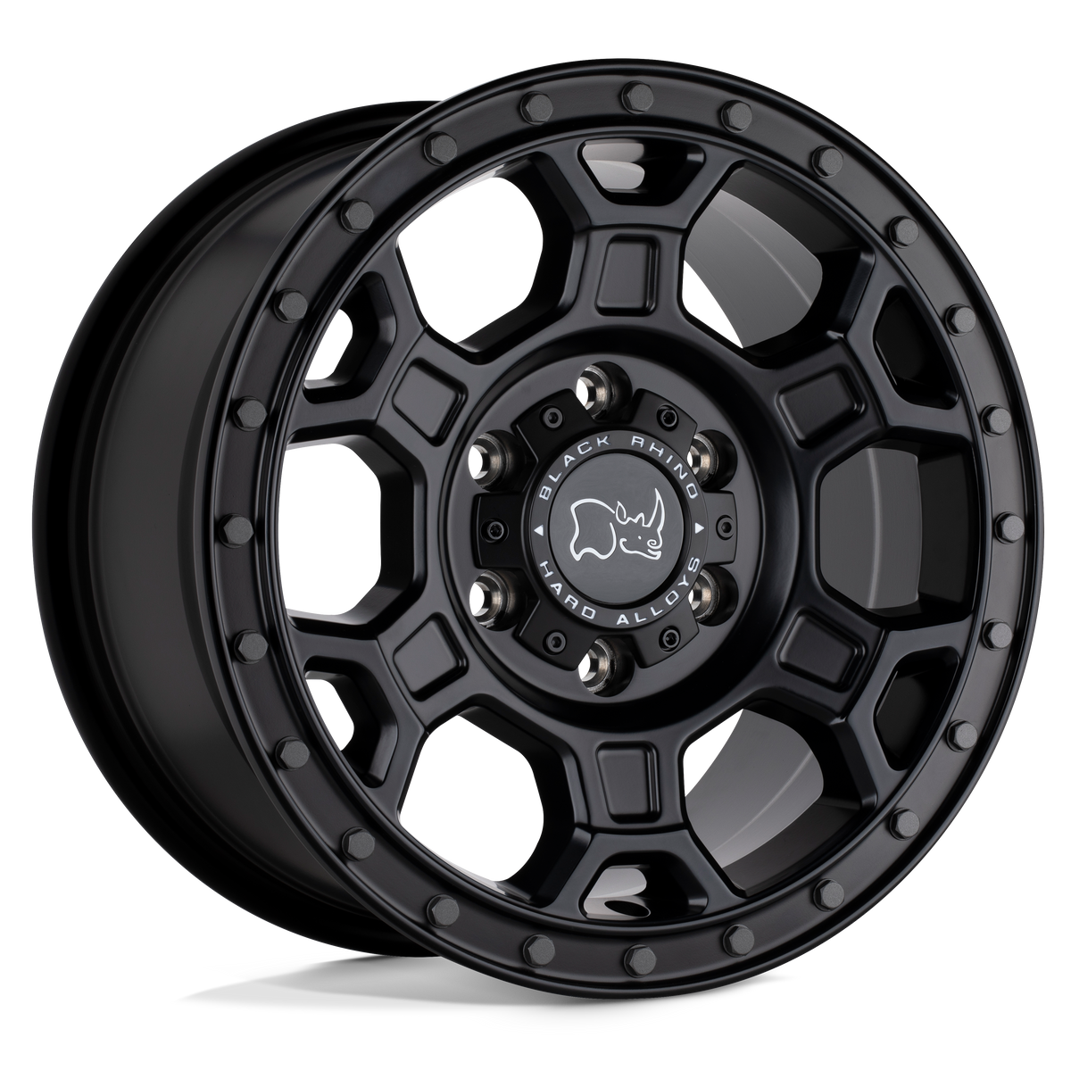 Black Rhino Hard Alloys Midhill 18X8 6X130 +48MM Matte Black W/ Gunmetal Bolts