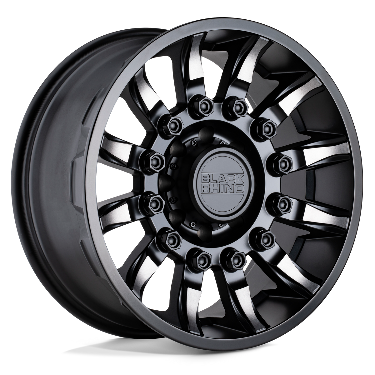 Black Rhino Hard Alloys Mission 20X11.5 6X139.7 -44MM Matte Black W/ Machined Tint