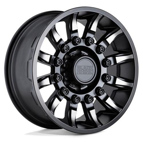 Black Rhino Hard Alloys Mission 20X11.5 6X139.7 -44MM Matte Black W/ Machined Tint