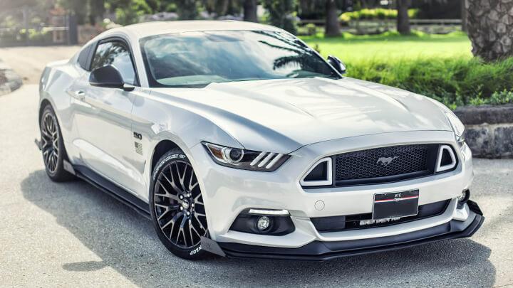 White Mustang S550 FM Front Lip/Side Splitters &amp; Rear Diffuser