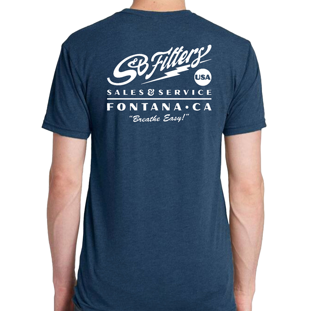 S&amp;B Sales &amp; Service Shirt - Blue/White - AM0609-00-S