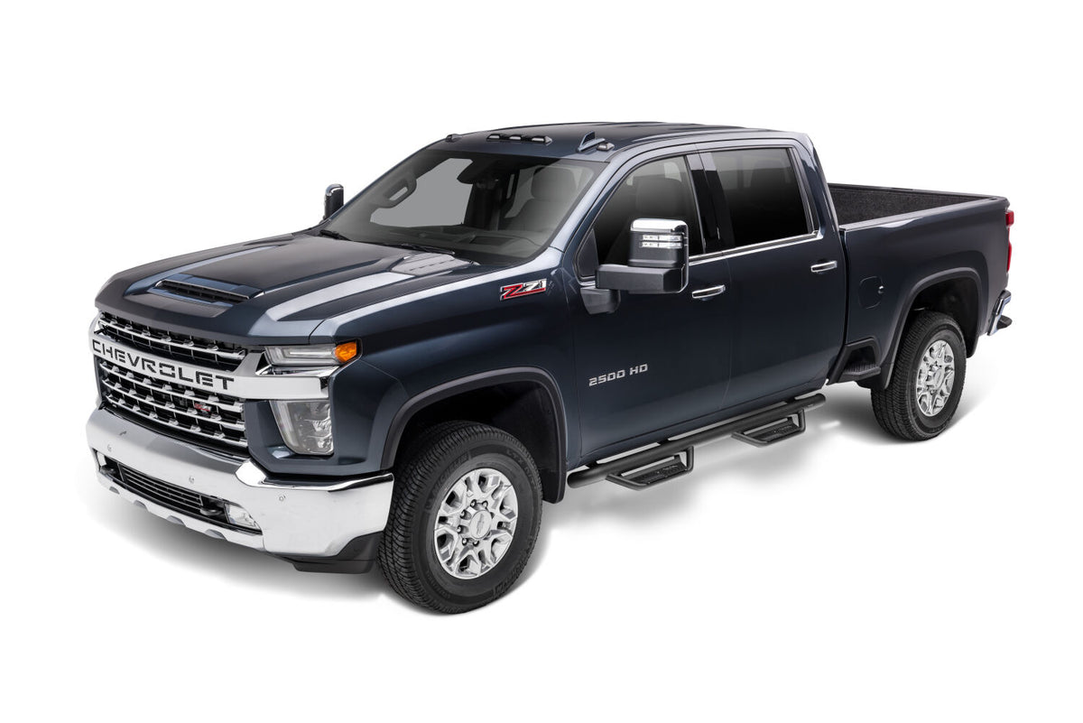 N-Fab Podium LG 2019 Chevy/GMC 1500 Crew Cab - Cab Length - Tex. Black - 3in - HPC1980CC-TX