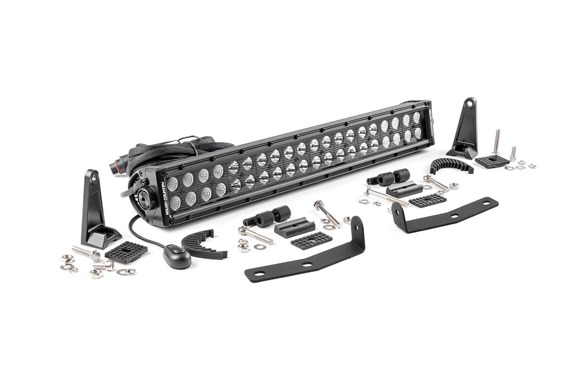 LED Light Kit | Bumper Mount | 20&quot; Black Dual Row | Nissan Titan XD (16-24)