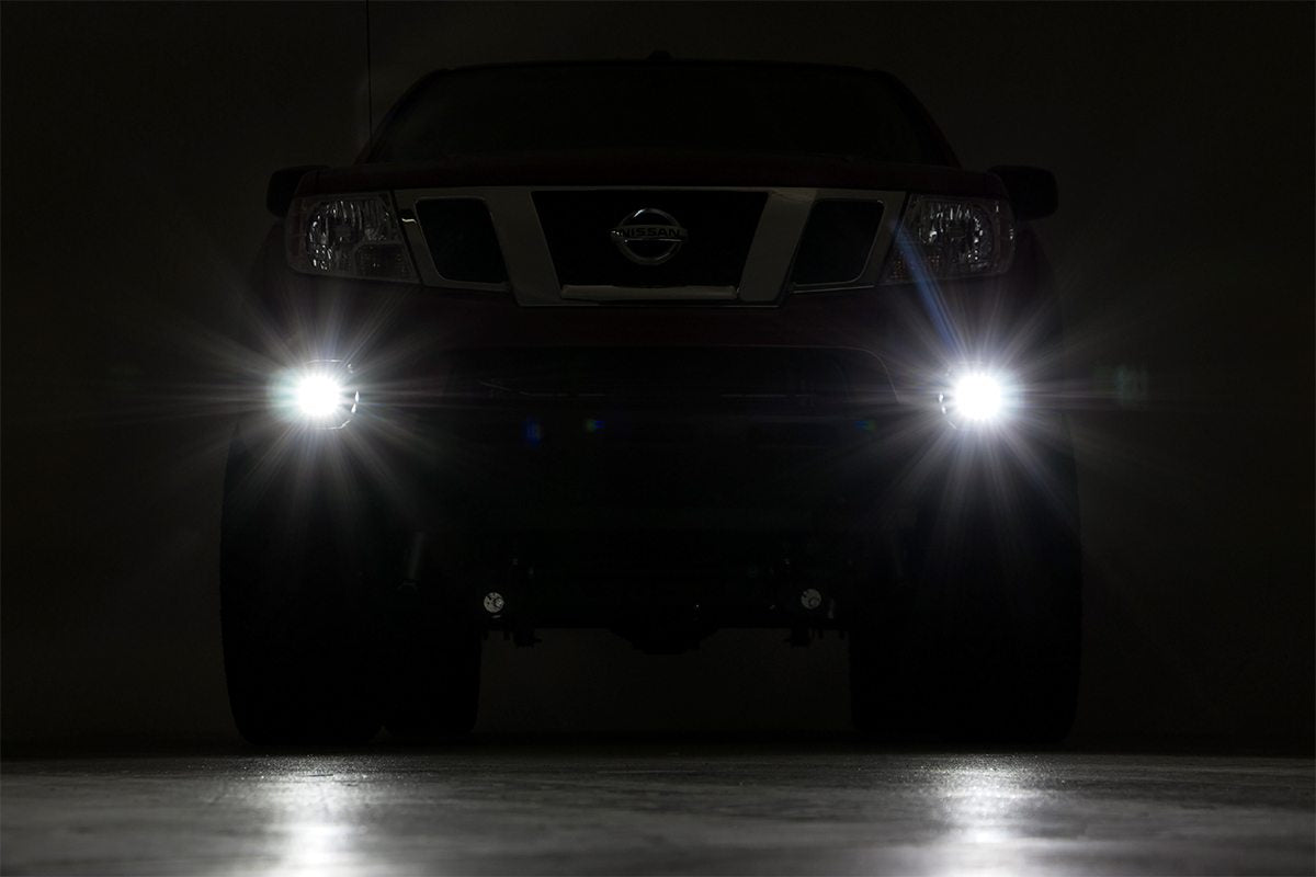 LED Light Kit | Fog Mount | 2&quot; Black Pair | Spot | Nissan Frontier (05-20)
