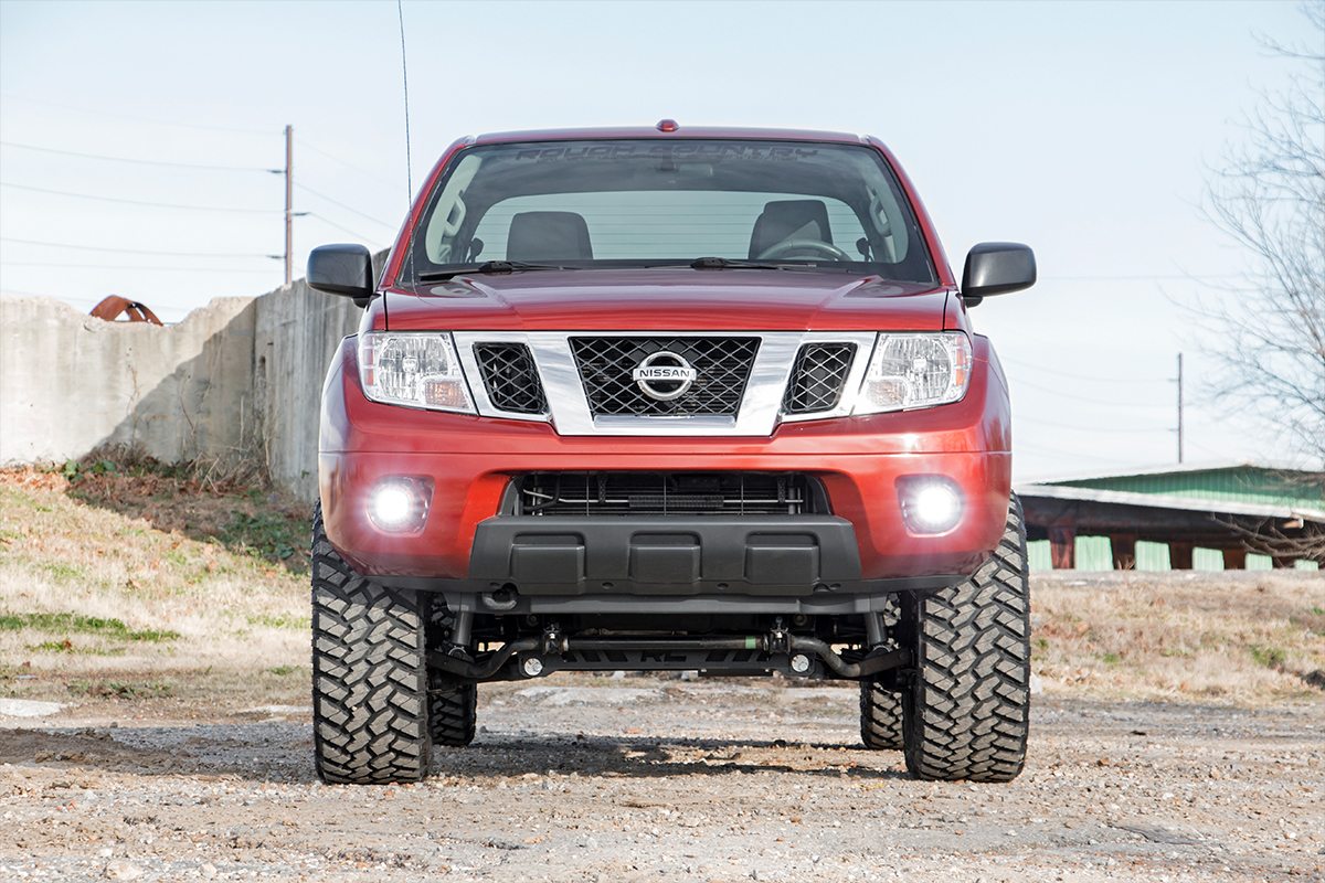 LED Light Kit | Fog Mount | 2&quot; Black Pair | Spot | Nissan Frontier (05-20)
