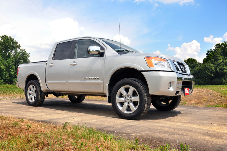 Rough Country - 2 Inch Leveling Kit - Red Spacers - Nissan Titan 2WD/4WD (2004-2024) - 863RED by Rough Country - angle view