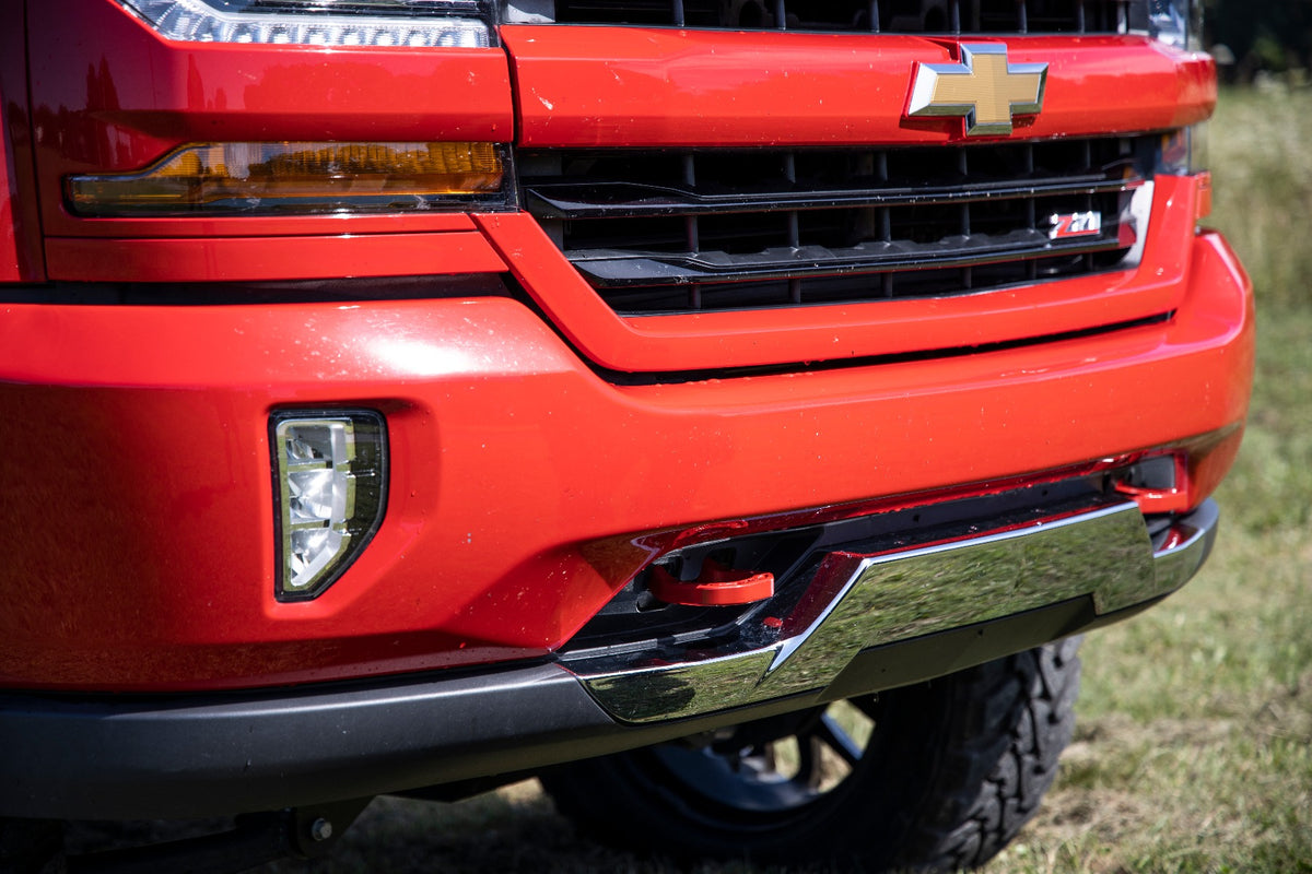 Tow Hooks | Forged | Red | Chevy Silverado 1500 2WD/4WD (2014-2018 &amp; Classic)