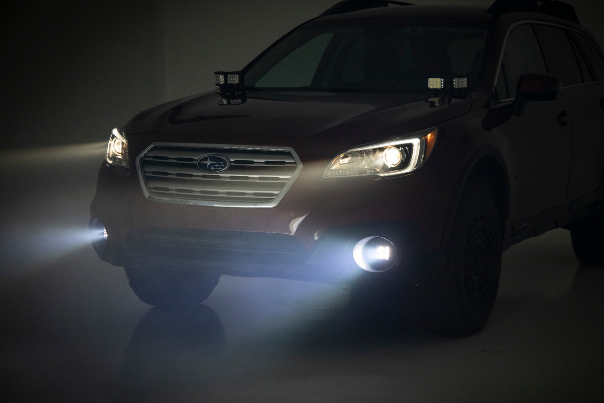 LED Light Kit | Fog Mount | 2&quot; Black Pair | Fog | Subaru Outback (15-19)