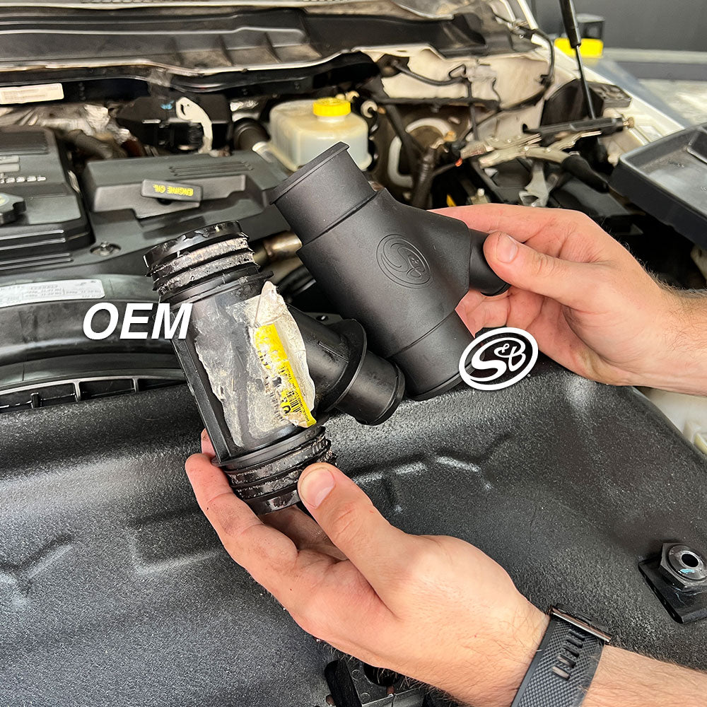 S&amp;B ALUMINUM COOLANT Y-PIPE FOR 2013-2015 DODGE RAM CUMMINS 6.7L (DUAL RADIATOR) - 85-1000