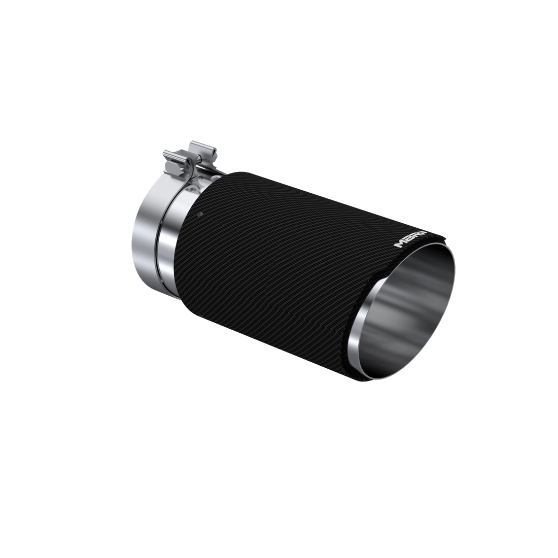 MBRP Universal Carbon Fiber Tip 6in OD/5in Inlet/12in L - Angle Cut Tip - T5075CF