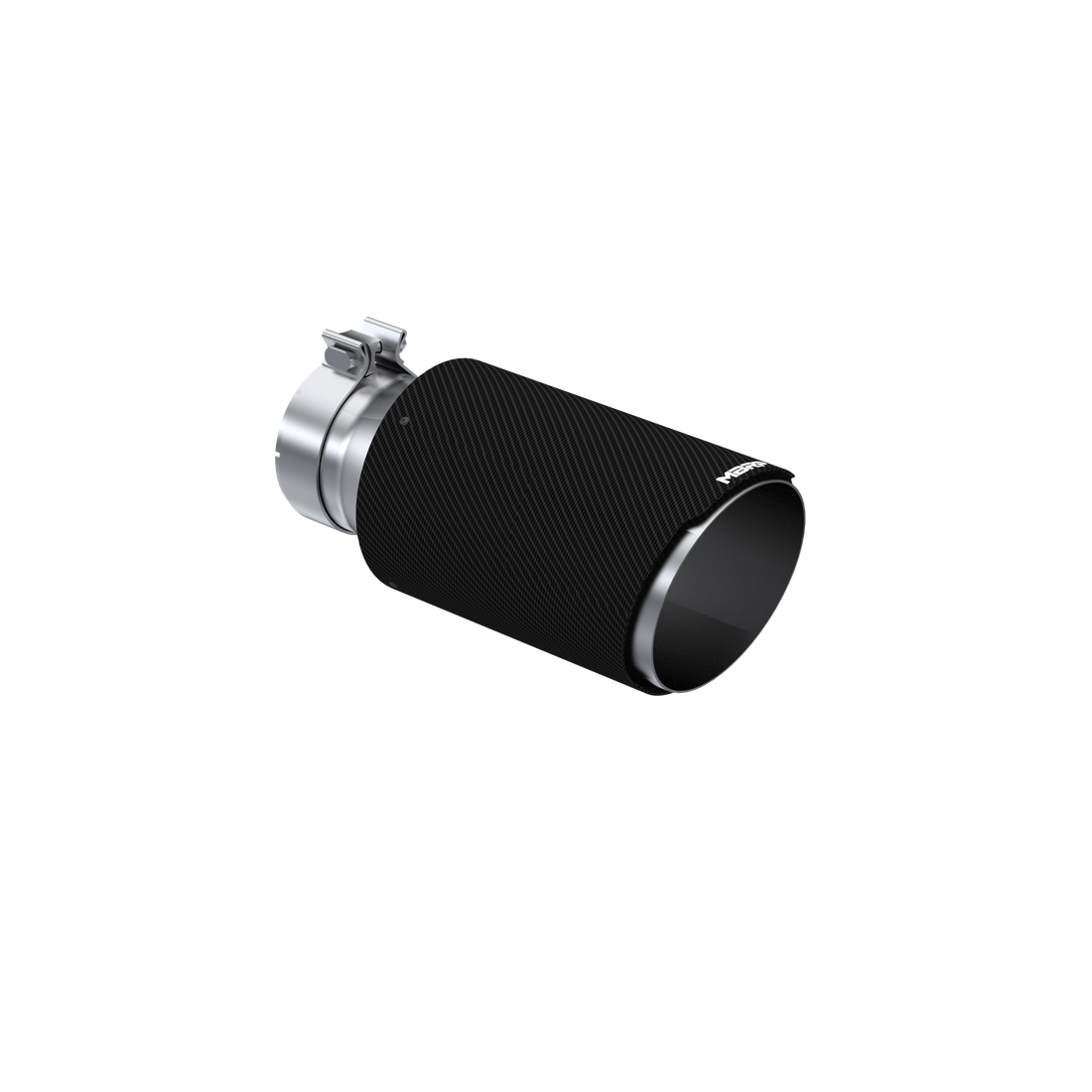 MBRP Universal Carbon Fiber Tip 6in OD/4in Inlet/12in L - Angle Cut Tip - T5072CF