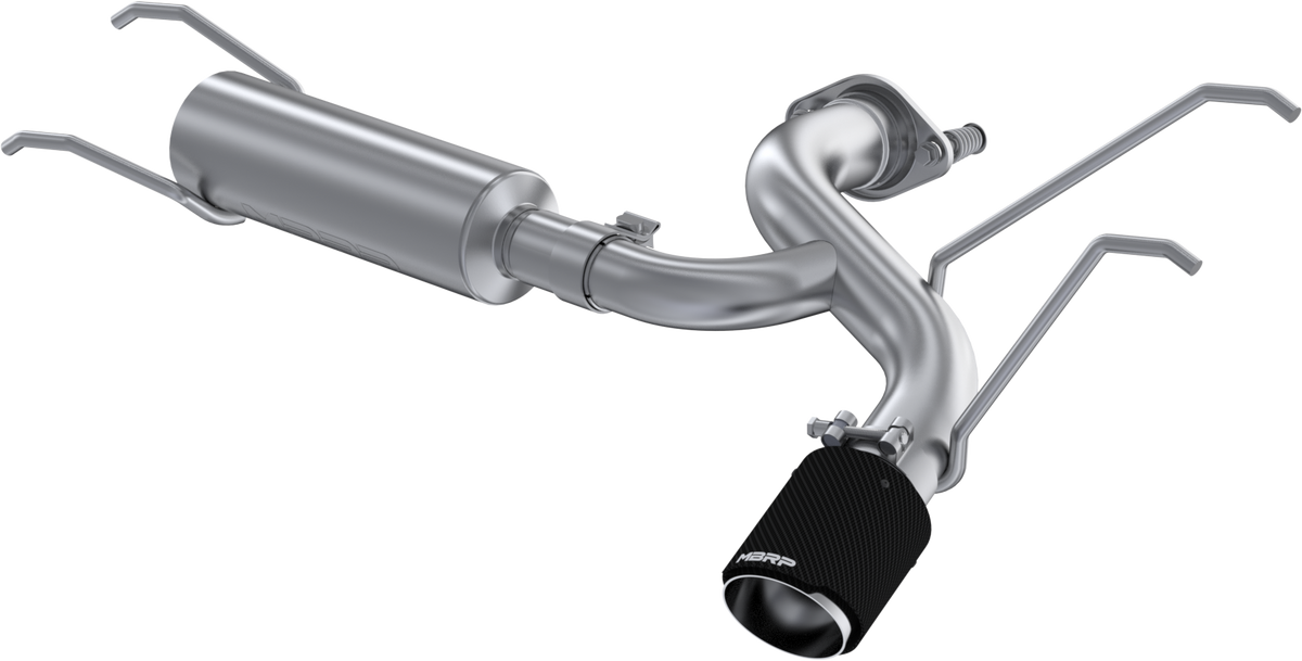 MBRP 16+ Mazda MX-5 Miata Single Rear Exit 2.5in Axle Back w/ Carbon Fiber Tips - T304 - S44523CF