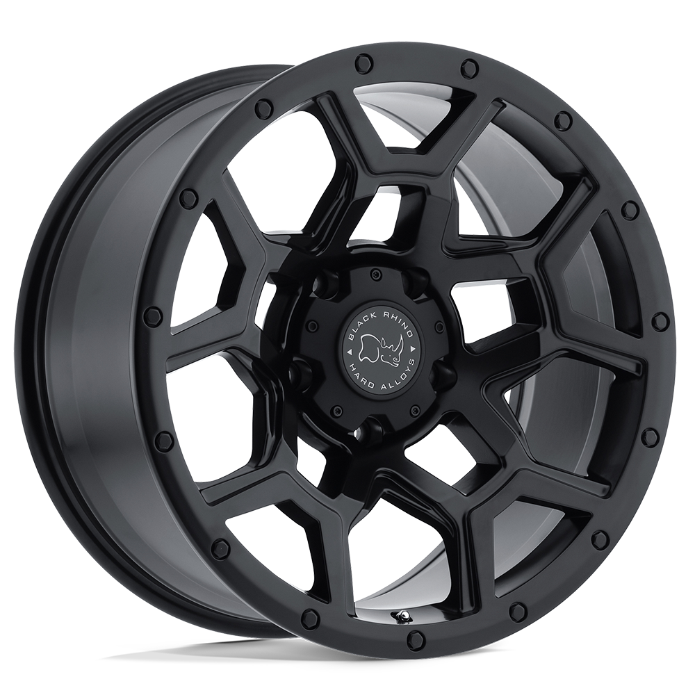 Black Rhino Hard Alloys Overland 17X9.5 6X139.7 +6MM Matte Black