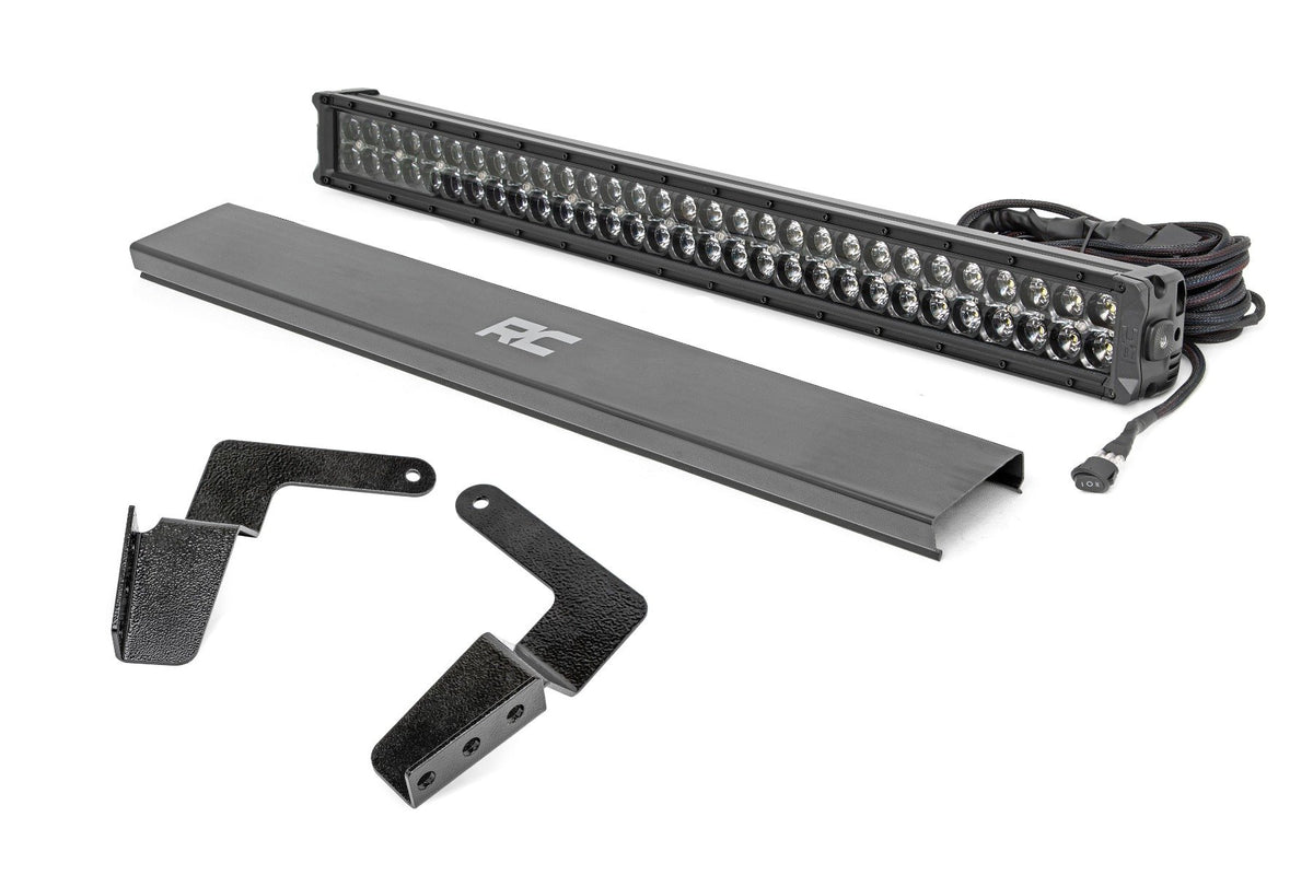 LED Light Kit | Bumper Mount | 30&quot; Black Dual Row | White DRL | Toyota FJ Cruiser (07-14)