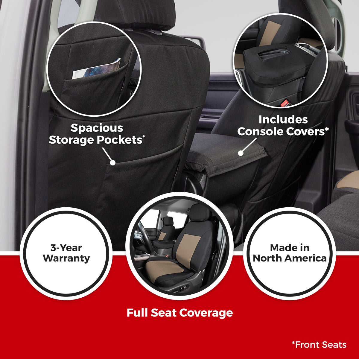 Covercraft 24-26 Toyota Grand Highlander Endura PrecisionFit Custom Second Row Seat Covers - GTT4577ENBC