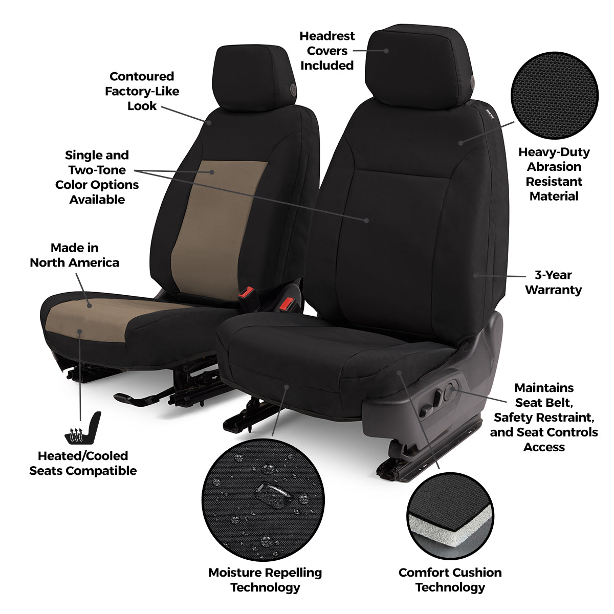 Covercraft 23-26 Toyota Corolla Endura PrecisionFit Custom Second Row Seat Covers - GTT4529ENTT