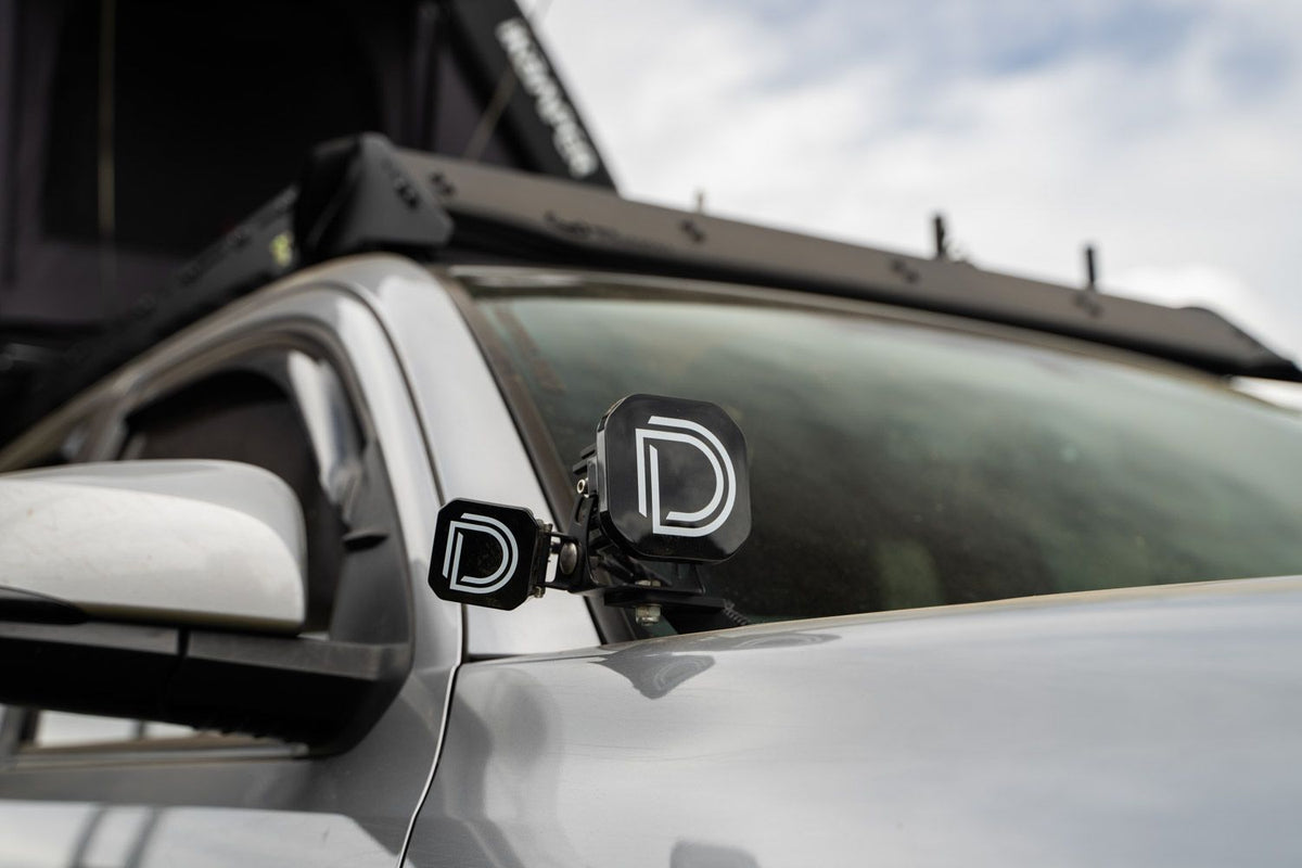 Diode Dynamics 16-21 Toyota Tacoma Stage Series 2in LED Ditch Light Kit - Yellow Pro Combo - DD6379