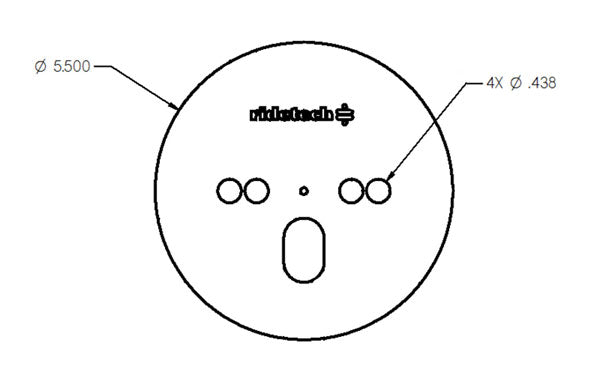 Ridetech Airspring Pattern Plate Centered - 90000026 - detail view