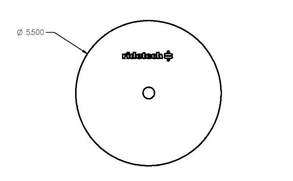 Ridetech Air Spring Patten Plate 1/8in Thick 5.5in OD - Single - 90000070 - detail view