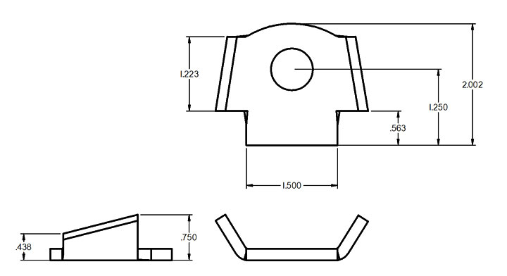 Ridetech Shock Tab Sway Bar Tab - 90000087 - detail view